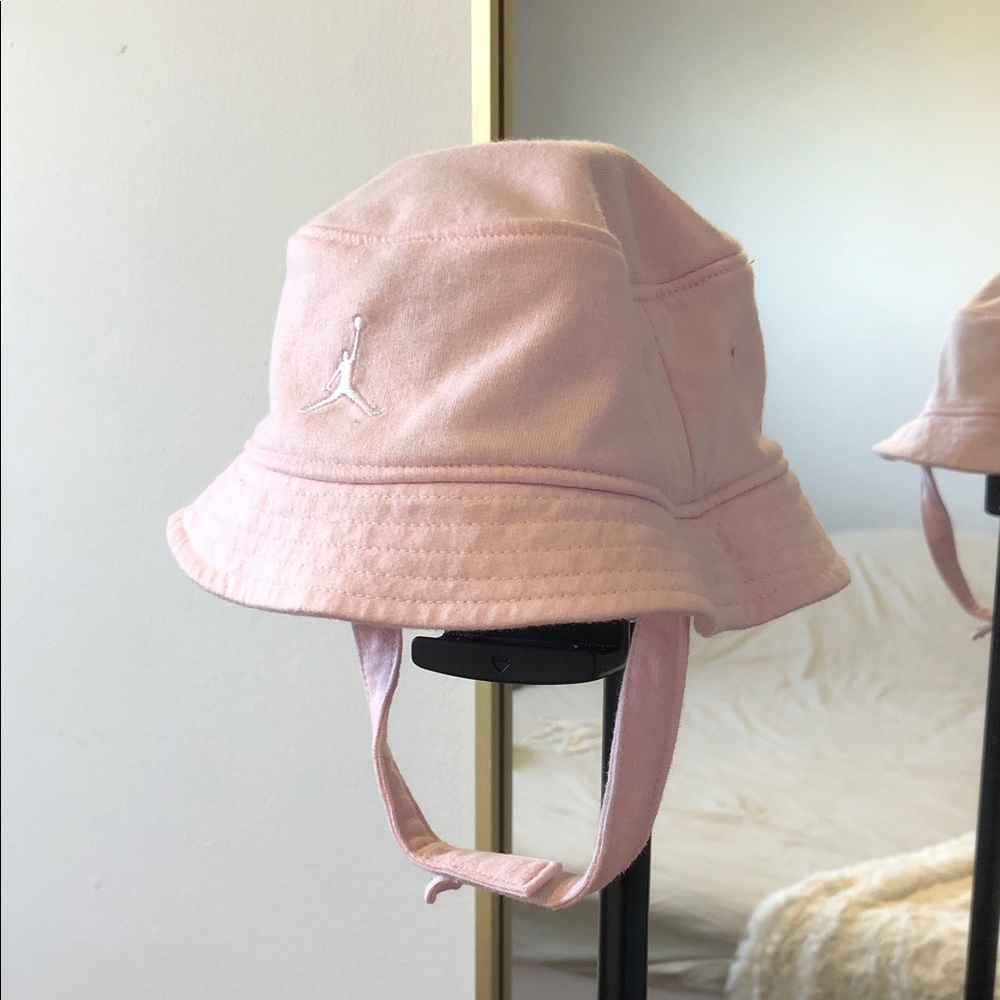 Jordan Kids Light Pink Bucket Hat with Chin Strap